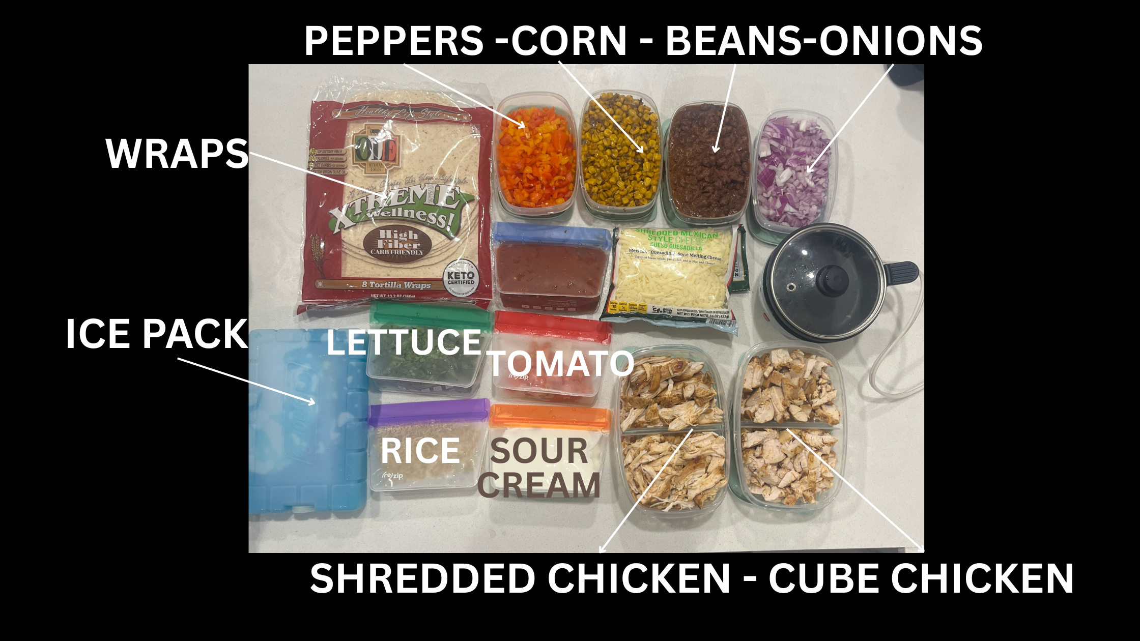 002-Chicken Fiesta Four Day MEAL PREP: ALDI $57.54