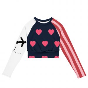 Love to Fly Recycled long-sleeve crop top