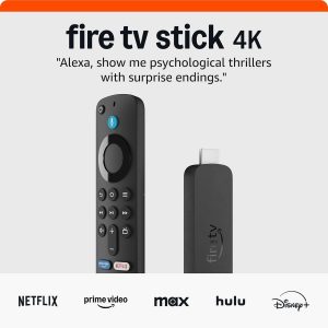 Amazon Fire TV Stick 4K (newest model) with AI-powered Fire TV Search, Wi-Fi 6, stream over 1.5 million movies and shows, free & live TV